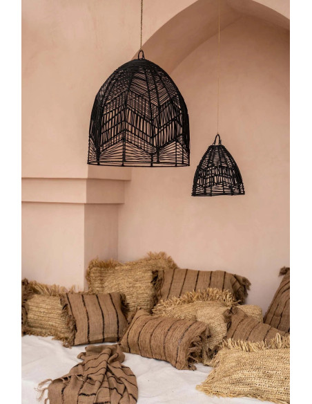 Housse de coussin en raphia - Carré - Naturel - 60x60