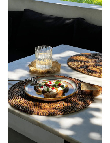 Set de table colonial - Marron naturel