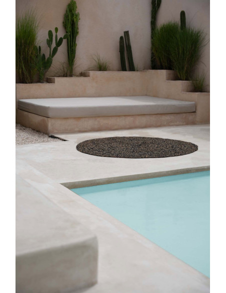 Le tapis en seagrass - Naturel Noir - 150