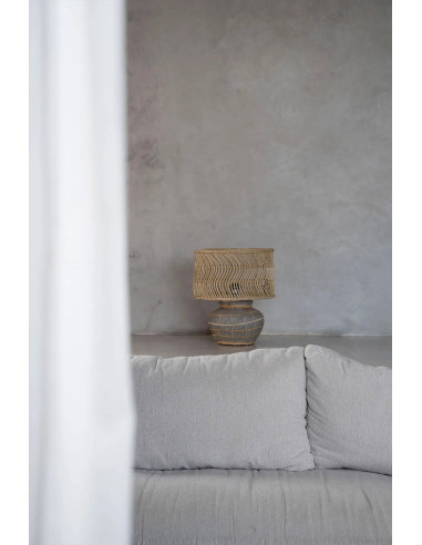 Lampe de table De Kythira - Gris béton naturel