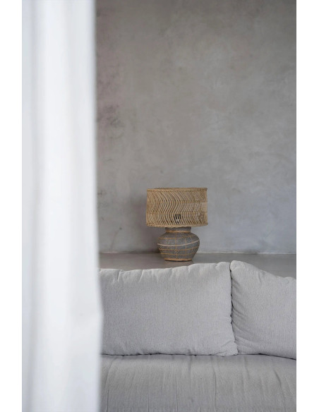 Lampe de table De Kythira - Gris béton naturel