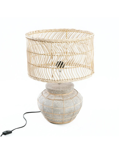 Lampe de table De Kythira - Gris béton naturel