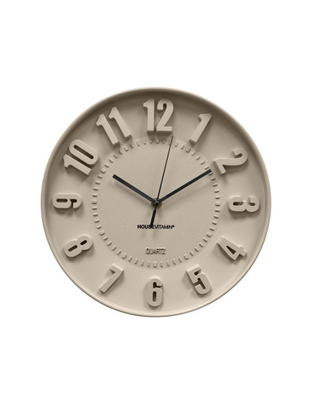 Horloge - Horloge murale Chiffres - Sable - 30 x 30 x 4 cmHousevitamin