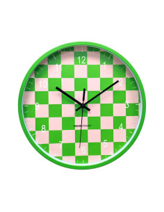 Horloge murale - Motif blocs - Vert/Rose - 34 x 4 x 34 cmHousevitamin