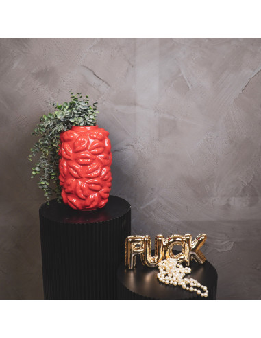 Vase - Bisous - C?ramique - Rouge - 17x17x27cmHousevitamin 