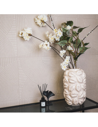 Vase - Bisous - C?ramique - Beige - 17x17x27cmHousevitamin 