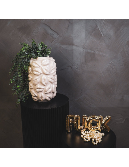 Vase - Bisous - C?ramique - Beige - 17x17x27cmHousevitamin 