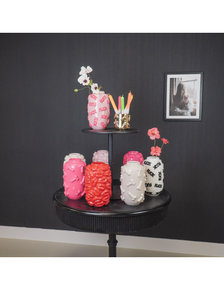 Vase - Bisous - C?ramique - Rouge - 17x17x27cmHousevitamin 