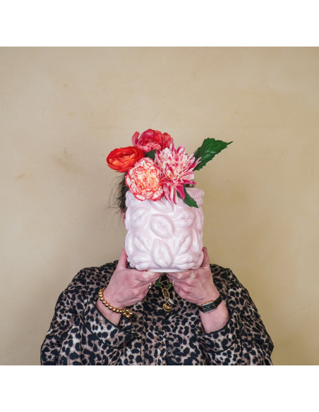 Pot - Bisous - C?ramique - Rose clair - 17,5x17,5x17,5cmHousevitamin 