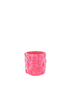 Pot - Bisous - C?ramique - Rose Fluo - 11x11x11,5cmHousevitamin