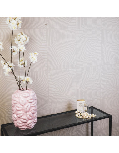 Vase - Bisous - C?ramique - Rose clair - 17x17x27cmHousevitamin