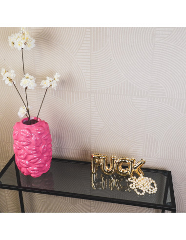 Vase - Bisous - C?ramique - Rose Fluo - 17x17x27cmHousevitamin 