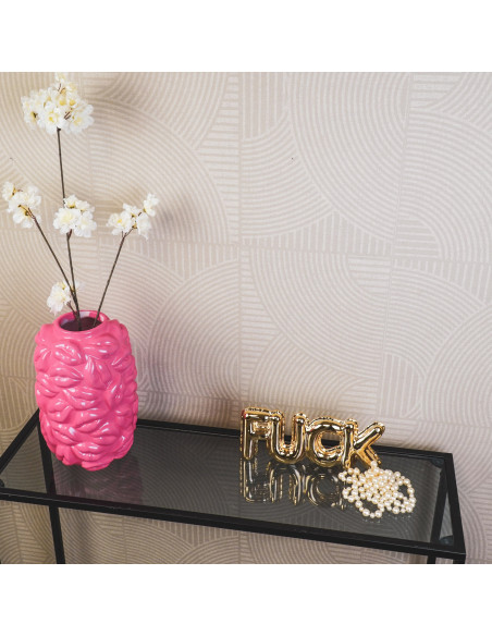 Vase - Bisous - C?ramique - Rose Fluo - 17x17x27cmHousevitamin 