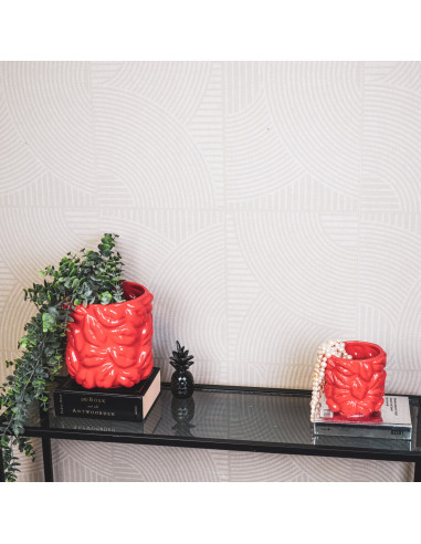 Pot - Bisous - C?ramique - Rouge - 11x11x11,5cmHousevitamin 