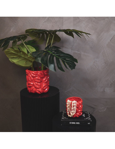 Pot - Bisous - C?ramique - Rouge - 11x11x11,5cmHousevitamin 