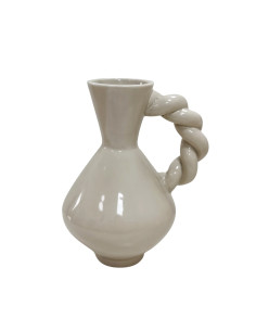 Vase - Anse torsad?e - Dolomite - Sable - 17,5x13,5x22cmHousevitamin