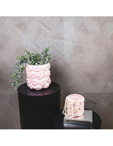 Pot - Bisous - C?ramique - Rose clair - 11x11x11,5cmHousevitamin 