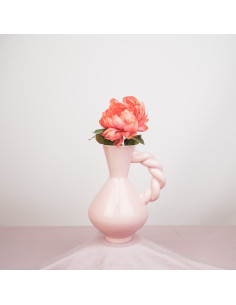 Vase - Anse torsad?e - Dolomite - Rose - 17,5x13,5x22cmHousevitamin  2