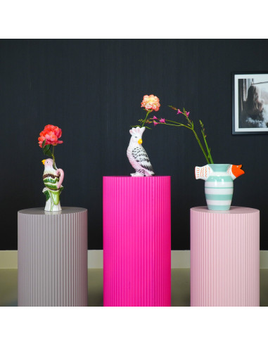 Vase - Poisson - Dolomite - Menthe/Blanc/Orange - 23x12,5x21cmHousevitamin 