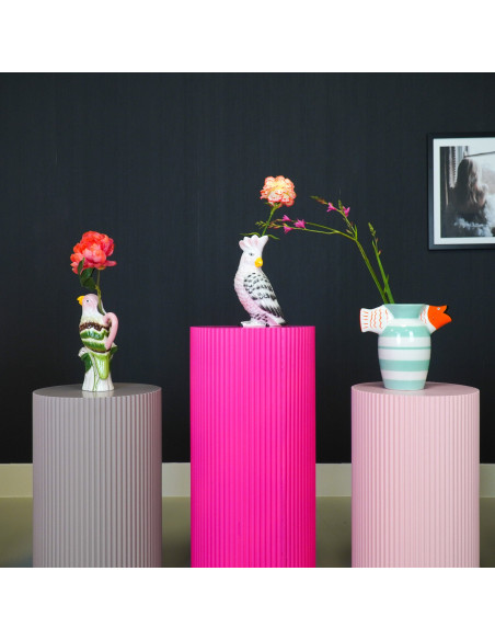 Vase - Poisson - Dolomite - Menthe/Blanc/Orange - 23x12,5x21cmHousevitamin 