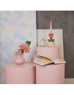 Vase - Col Perle - Gr?s - Rose Clair - 14x14x15cmHousevitamin  2