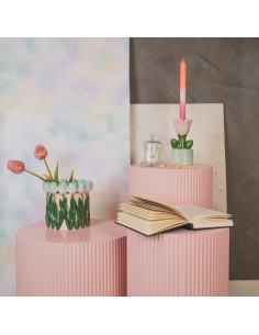 Vase - Tulipes - Dolomite - Menthe/Vert - 17x17x16cmHousevitamin  2