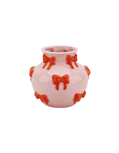 Vase - Vase ? fleurs Rubans - Rose/Orange - 14,5x14,5x13cmHousevitamin 