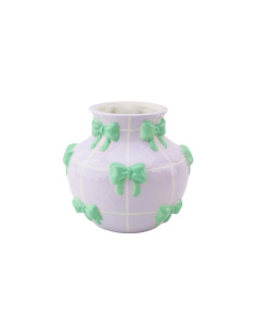 Vase - Vase ? fleurs Rubans - Lilas/Menthe - 14,5x14,5x13cmHousevitamin