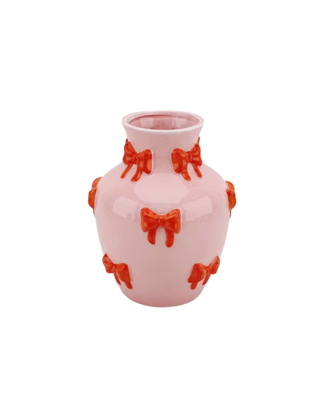 Vase - Vase ? fleurs Rubans - Rose/Orange - 14x14x19cmHousevitamin 