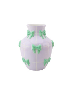 Vase - Vase ? fleurs Rubans - Lilas/Menthe - 14x14x19cmHousevitamin