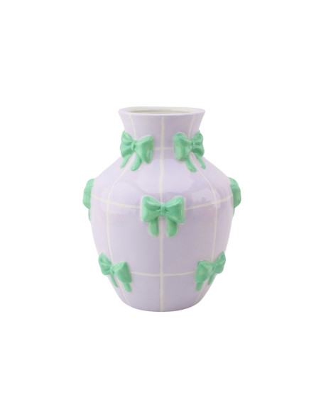 Vase - Vase ? fleurs Rubans - Lilas/Menthe - 14x14x19cmHousevitamin  Vase - Vase ? fleurs Rubans - Lilas/Menthe - 14x14x19cmHousevitamin