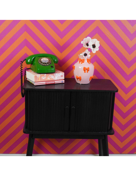 Vase - Vase ? fleurs Rubans - Rose/Orange - 14x14x19cmHousevitamin 