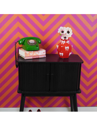 Vase - Vase ? fleurs Rubans - Rouge/Rose - 14x14x19cmHousevitamin 