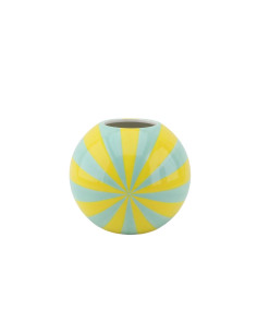 Vase - Vase ? fleurs tourbillonnant - Jaune/Menthe - 15x15x15cmHousevitamin