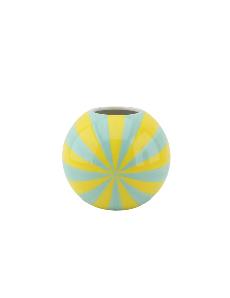 Vase - Vase ? fleurs tourbillonnant - Jaune/Menthe - 15x15x15cmHousevitamin 
