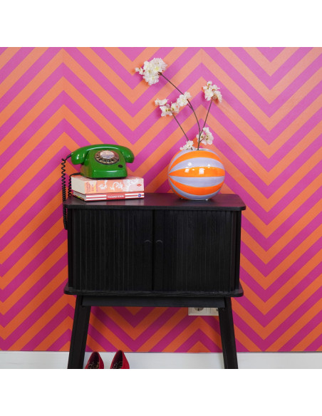 Vase - Vase ? fleurs tourbillonnant - Orange/Lilas - 20x20x20cmHousevitamin 