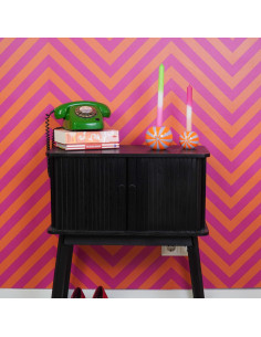 Bougeoir - Vase ? fleurs tourbillonnant - Orange/Lilas - 10x10x10cmHousevitamin  2