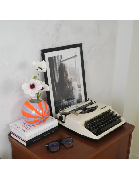 Vase - Vase ? fleurs tourbillonnant - Orange/Lilas - 15x15x15cmHousevitamin 