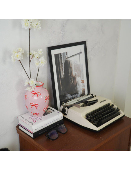 Vase - Vase ? fleurs Rubans - Rose clair/Rouge - 13,5 x 13,5 x 19 cmHousevitamin  Vase - Vase ? fleurs Rubans - Rose clair/Rouge - 13,5 x 13,5 x 19 cmHousevitamin