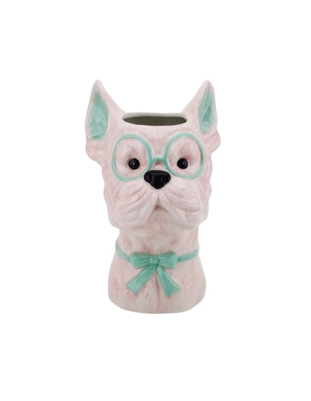 Vase - Vase ? fleurs Chien - Rose/Menthe - 13,5x14,5x23cmHousevitamin  Vase - Vase ? fleurs Chien - Rose/Menthe - 13,5x14,5x23cmHousevitamin