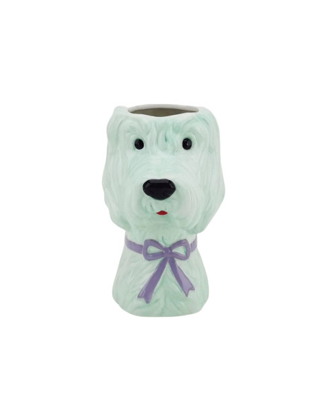 Vase - Vase ? fleurs Chien - Menthe/Lilas - 13x14x21cmHousevitamin 