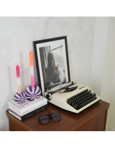 Bougeoir - Vase ? fleurs tourbillonnant - Bleu/Rose - 10x10x10cmHousevitamin 