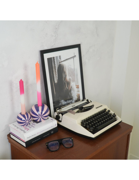 Bougeoir - Vase ? fleurs tourbillonnant - Bleu/Rose - 10x10x10cmHousevitamin 