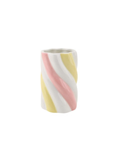 Vase - Marshmellow - Jaune/Rose/Blanc - 10x10x15cmHousevitamin