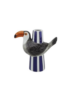 Vase - Toucan - Violet/Gris/Orange - 16,5x7,5x16cmHousevitamin