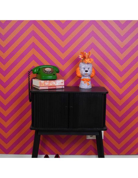 Vase - Vase ? fleurs Chien - Lilas/Orange - 15,5x12,5x21cmHousevitamin 