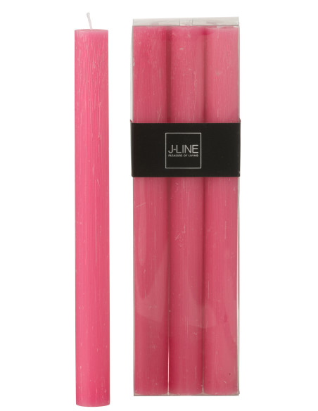 Coffret de 6 bougies de table roses 9HJ-Line