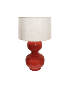 Lampe Laki rouge H65cm opjet