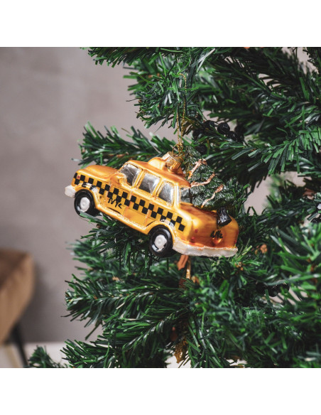 Suspension de Noel taxi Cab - Verre - JauneHousevitamin 