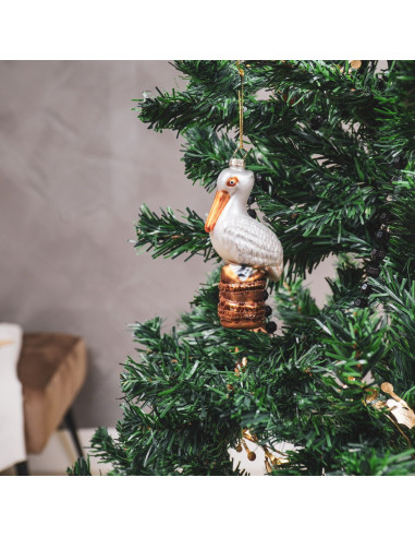 Suspension de Noël - Pelican - Verre - Blanc Housevitamin 